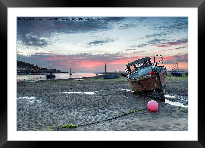 Sunset at Instow Framed Mounted Print by Helen Hotson