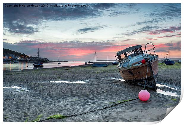 Sunset at Instow Print by Helen Hotson