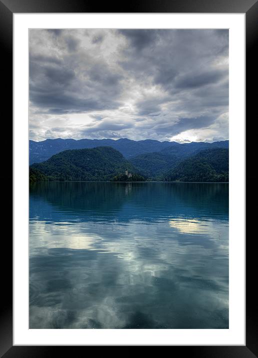 Cloud reflections Framed Mounted Print by Ian Middleton