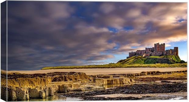 Bamburgh Castle Canvas Print by Kevin Tate
