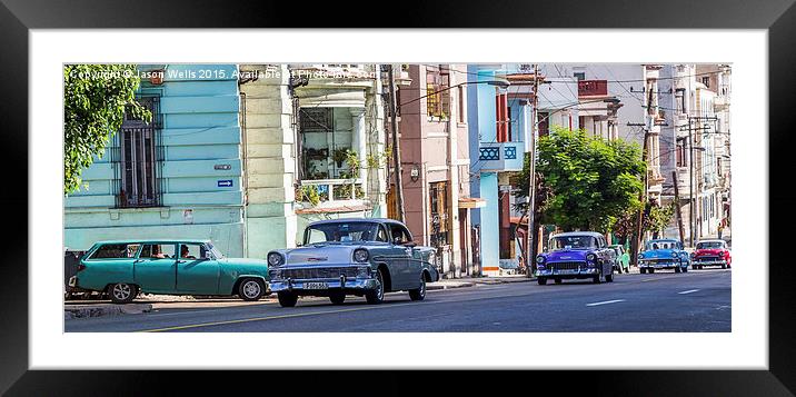 Centro Havana panorama Framed Mounted Print by Jason Wells