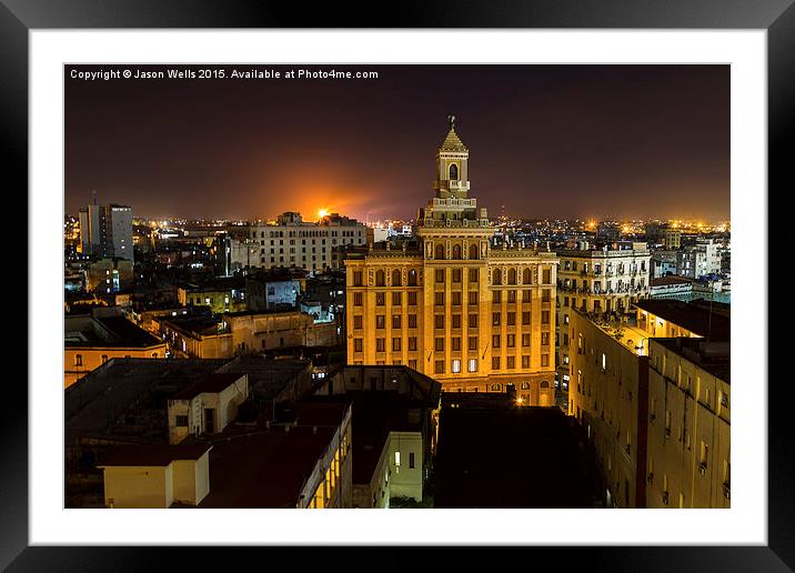 Barcardi Building at night Framed Mounted Print by Jason Wells
