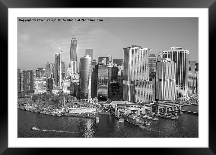  New York City Framed Mounted Print by steven stain