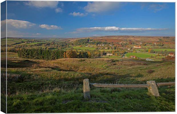  North Yorkshire moors, viewed from Castelton. Canvas Print by Stephen Prosser