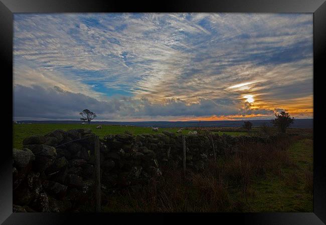  The days end, Gods own country 1 Framed Print by Stephen Prosser