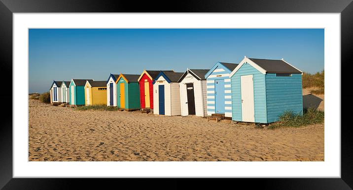  Southwold Beach Huts Framed Mounted Print by Ian Merton