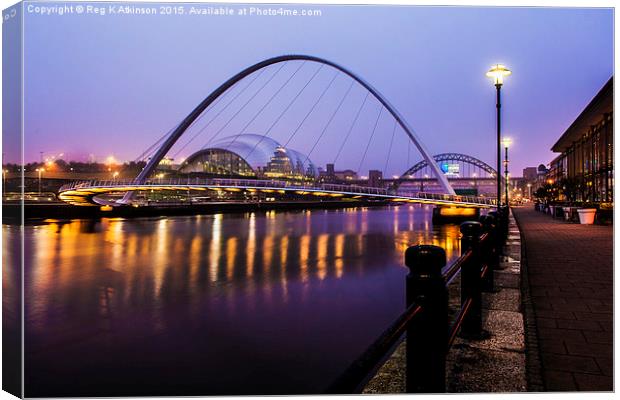  Newcastle Bridges Canvas Print by Reg K Atkinson