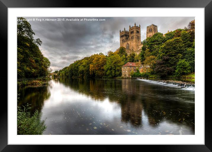  Durham Cathedral and Riverside Framed Mounted Print by Reg K Atkinson