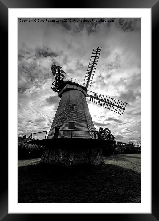  UPMINSTER WINDMILL Framed Mounted Print by Dave Fegan-Long