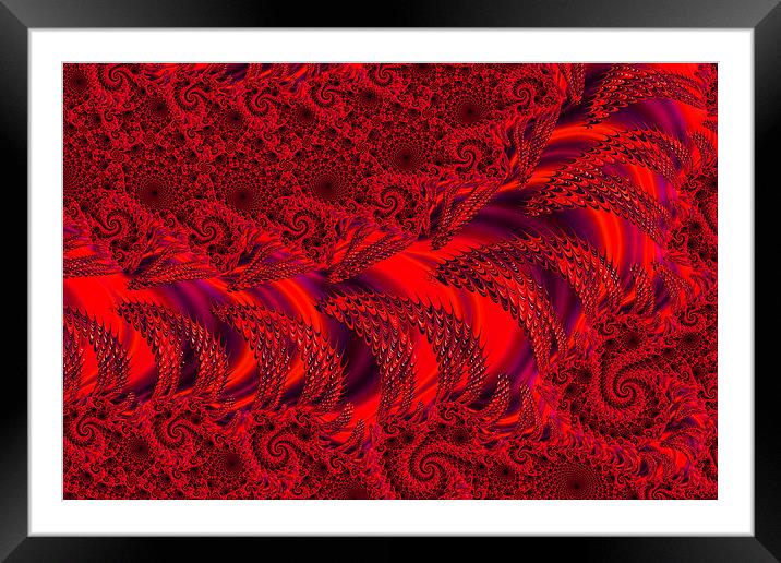 Red Dragons Teeth Framed Mounted Print by Steve Purnell