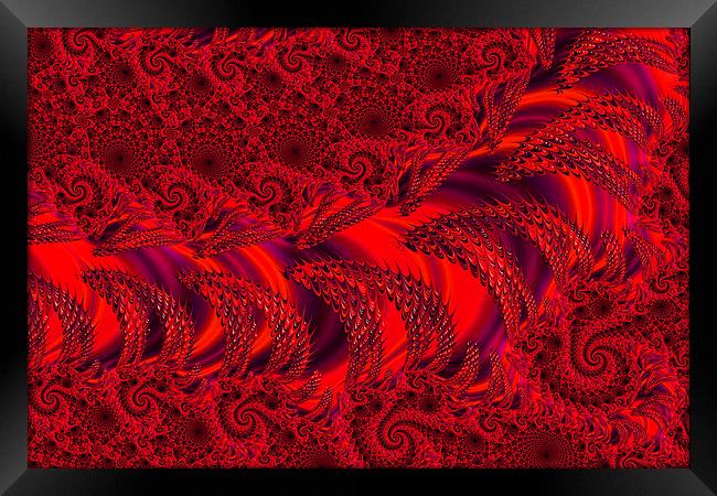 Red Dragons Teeth Framed Print by Steve Purnell