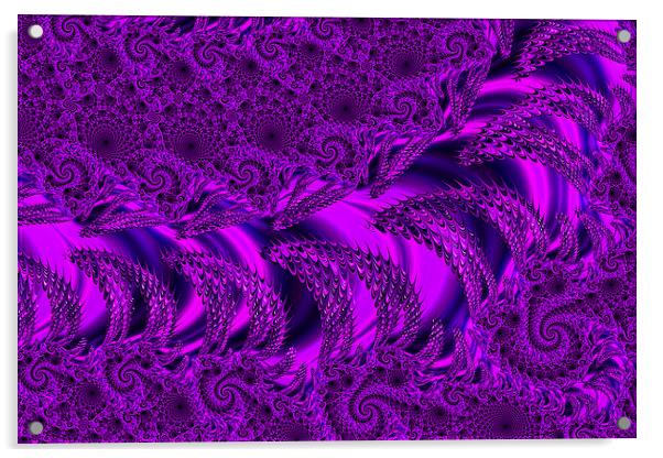 Purple Dragons Teeth Acrylic by Steve Purnell