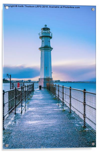 Newhaven Lighthouse Acrylic by Keith Thorburn EFIAP/b