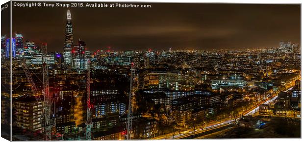  London Night View Canvas Print by Tony Sharp LRPS CPAGB