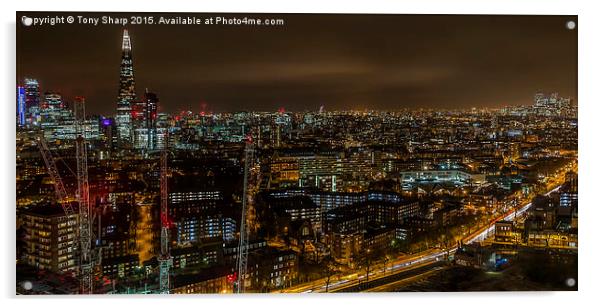  London Night View Acrylic by Tony Sharp LRPS CPAGB