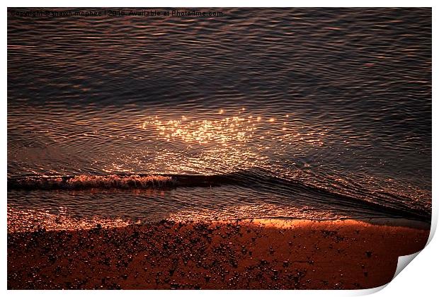  Sunrise At The Beach Print by shawn mcphee I