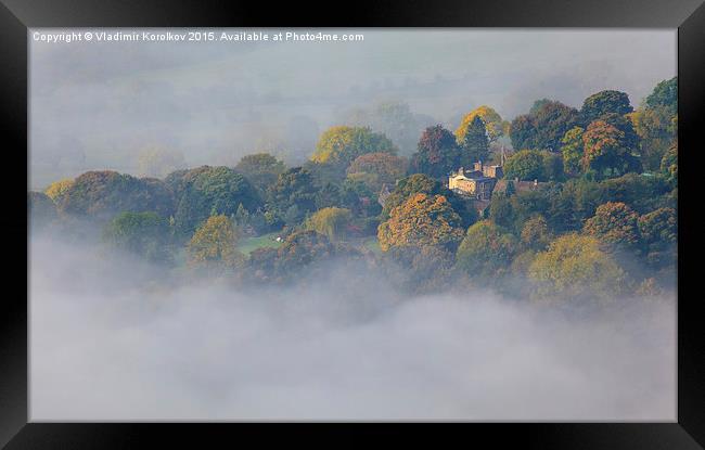 Emerging from the fog Framed Print by Vladimir Korolkov