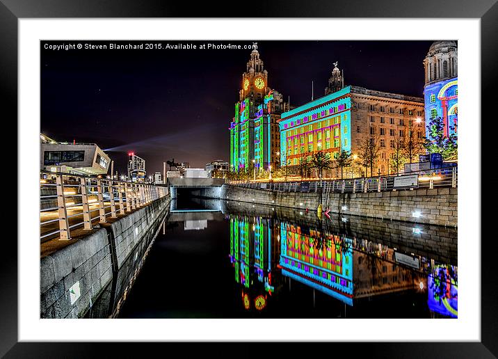  Liver building Liverpool waterfront  Framed Mounted Print by Steven Blanchard