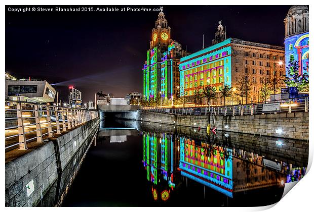  Liver building Liverpool waterfront  Print by Steven Blanchard