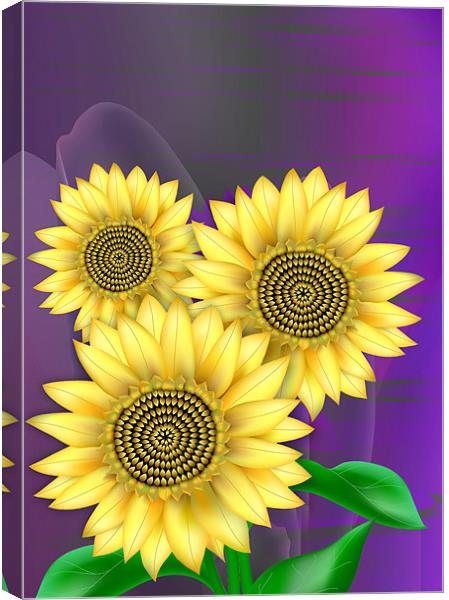 Sunflowers Bright Canvas Print by Lidiya Drabchuk