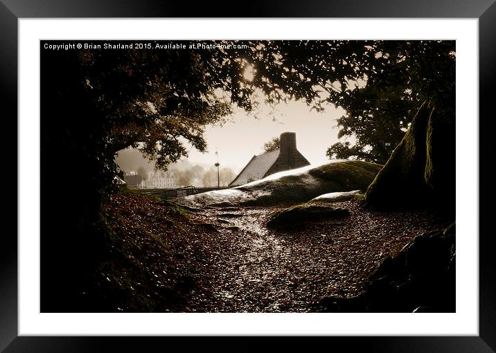  Rainfall At Huelgoat, Finistère, Bretagne, France Framed Mounted Print by Brian Sharland