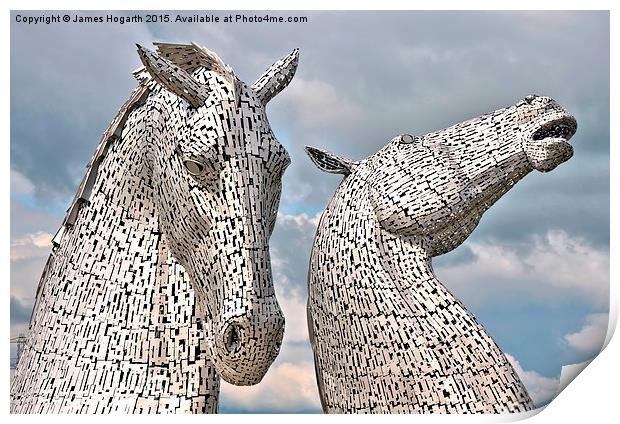  The Kelpies Print by James Hogarth