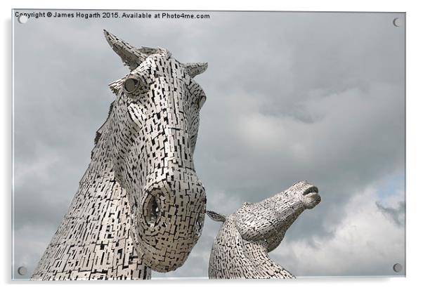  The Scottish Kelpies Acrylic by James Hogarth
