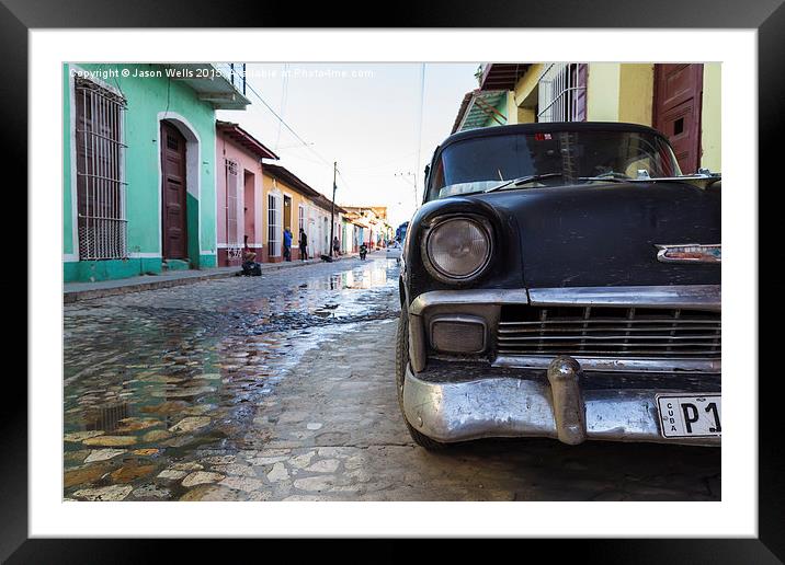 Close-up of an old timer in Trinidad Framed Mounted Print by Jason Wells