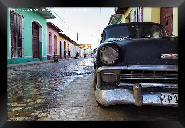 Close-up of an old timer in Trinidad Framed Print by Jason Wells
