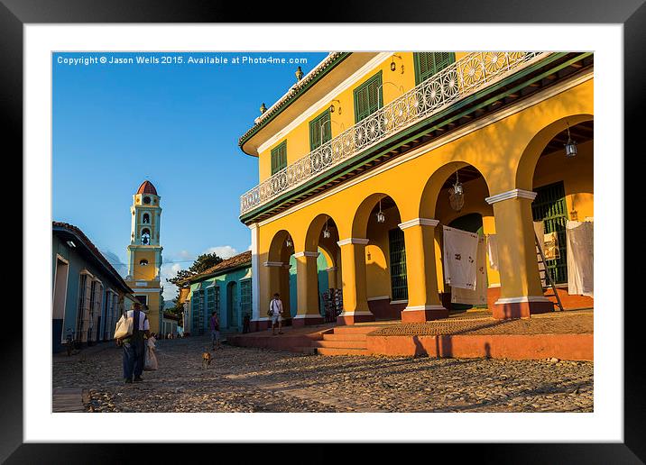 Sunset on the streets of Trinidad Framed Mounted Print by Jason Wells