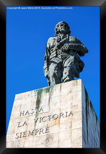 Looking up at Che Guevara's statue Framed Print by Jason Wells