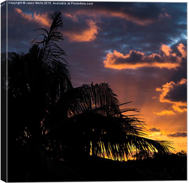 Colours of the Cuban sunset Canvas Print by Jason Wells
