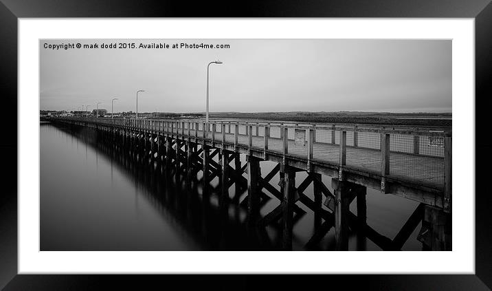 Amble Pier  Framed Mounted Print by mark dodd