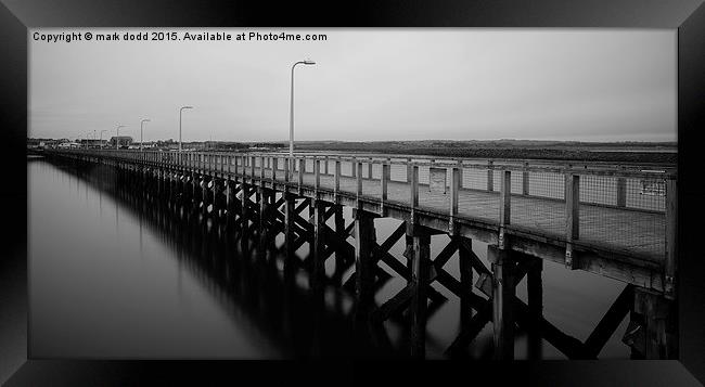  Amble Pier  Framed Print by mark dodd