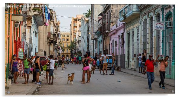 Centro Havana panorama Acrylic by Jason Wells