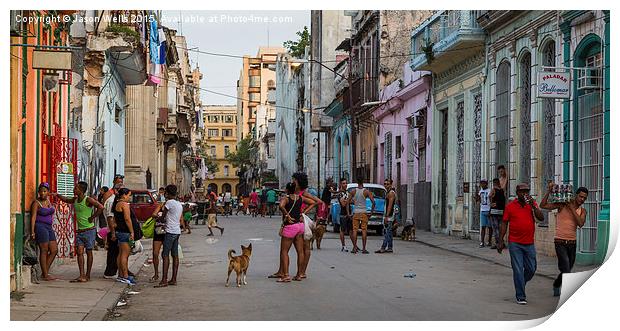 Centro Havana panorama Print by Jason Wells