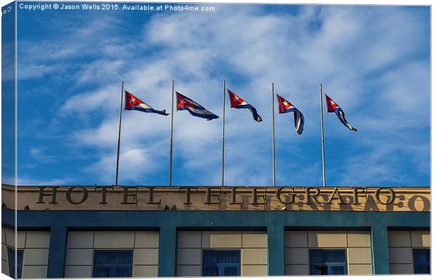Five Cuban flags Canvas Print by Jason Wells