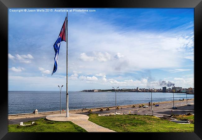 Row of Cocotaxis on the Malecon Framed Print by Jason Wells