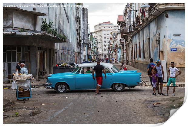 Calle Consulado in Havana Print by Jason Wells