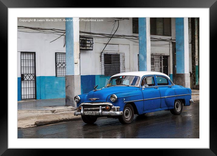 Blue frame in Havana Framed Mounted Print by Jason Wells