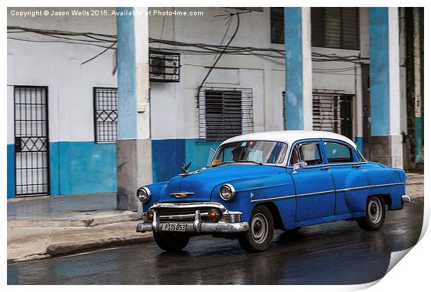 Blue frame in Havana Print by Jason Wells