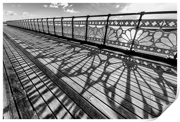  Pier in reflection Print by Andrew Richards