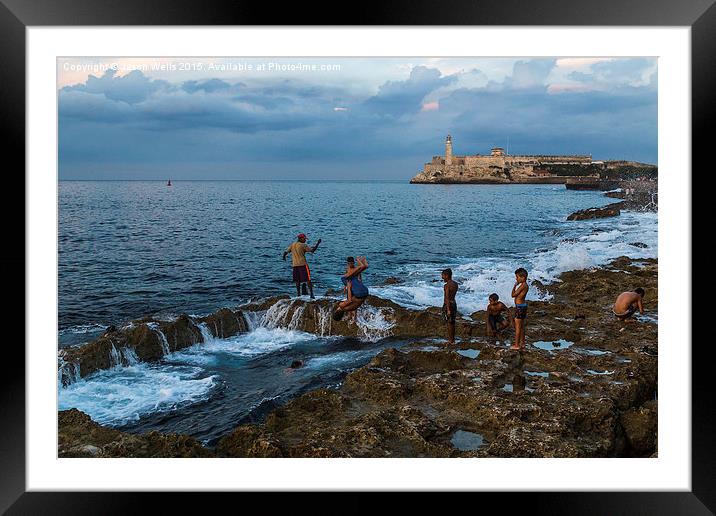 Backflipping off the Malecon Framed Mounted Print by Jason Wells