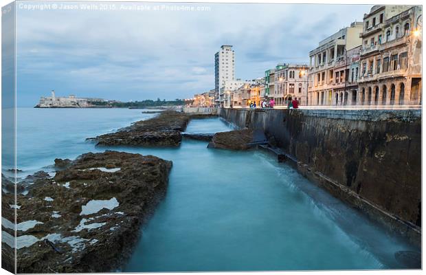 Motion blur of the Malecon Canvas Print by Jason Wells