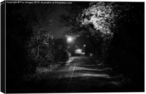  country lane at night Canvas Print by Derrick Fox Lomax