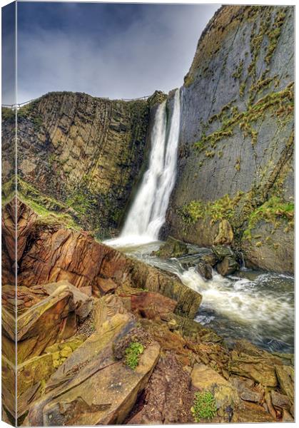 Speke Mill Mouth Waterfall Canvas Print by Mike Gorton