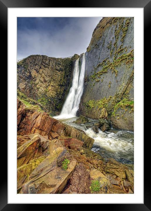 Speke Mill Mouth Waterfall Framed Mounted Print by Mike Gorton