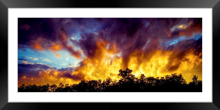  A Sky on Fire Framed Mounted Print by peter tachauer