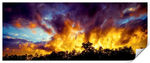  A Sky on Fire Print by peter tachauer