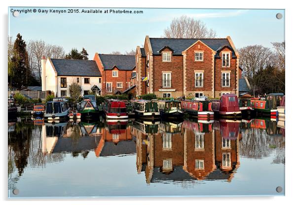 Lancaster Canal Reflections Acrylic by Gary Kenyon